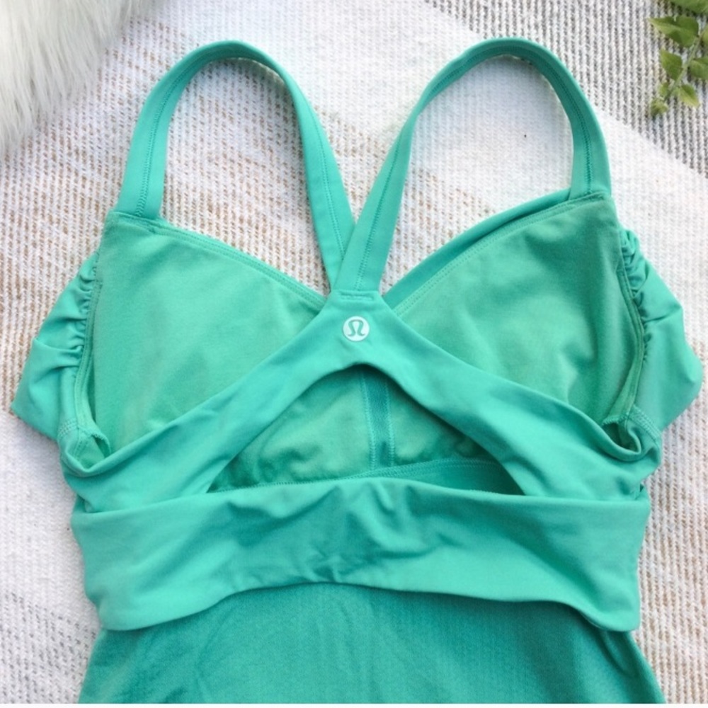 Lululemon turquoise wrap it up racerback tank